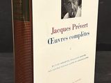 the cover of jacques prevertt ' s book features an image of a man in a suit