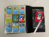a lot of pokemon cards in a black case