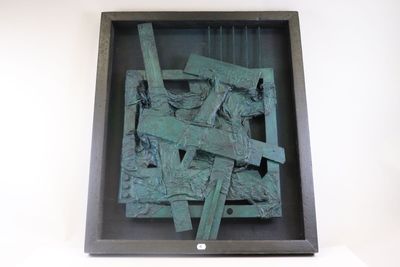 a picture of a piece of art that is in a shadow box