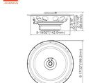 a drawing of a speaker with the measurements for each speaker