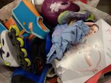 a pile of assorted items in a plastic bag
