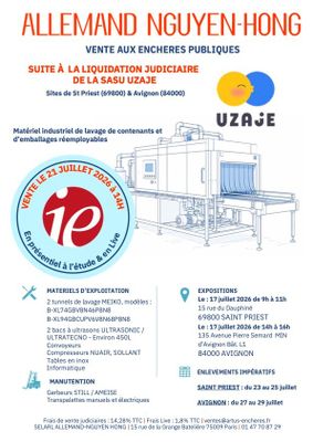 une affiche annonçant la vente d'Allemand Nouyenhong