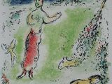 a painting of a woman and a dog on the beach