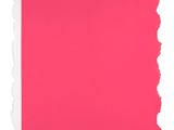 a piece of pink paper with torn edges on a white background