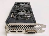 a close up of a video card on a white surface