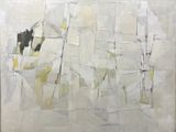 an image of a painting of white and yellow squares on a white background