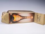 a box with a bottle of wine inside of it