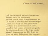 an old book with a poem written in french