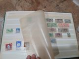 a person holding a piece of paper with stamps on it