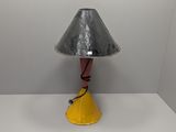 an image of a lamp that is on a table