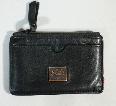 THE HERSCHEL Porte carte en cuir noir