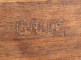 a close up of a piece of wood that has been scratched