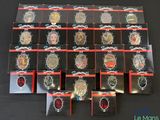 a lot of different types of magnets on the table
