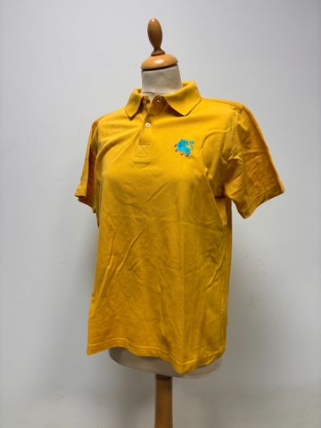 Christian LACROIX – Polo homme jaune et broderie. Taille : L