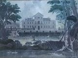 a picture of a painting on the wall of a building