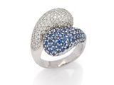 une bague en diamant et saphir, signée Van Cleef