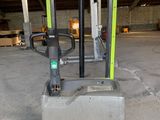 a picture of a fork lift truck in a warehouse
