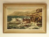 une photo d'une photo d'un tableau sur le mur