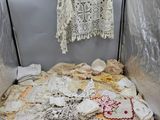 a small room with a lot of doily on the floor