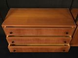 an image of a wooden dresser with three drawers and a mirror