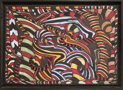 une image d'une image d'une peinture sur un mur