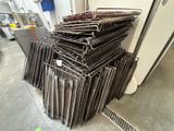 a lot of metal frames stacked on top of each other