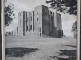 a picture of a picture of a castle in the middle of a field