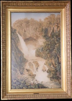 Franz KAISERMANN (1765-1833) Cascade dans un paysage animé d… - Photo 1