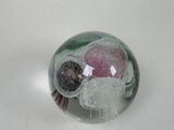 a glass ball that has a bunch of jellys inside of it