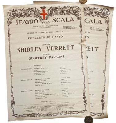 Théâtre de la Scala - Milan. Programme du lundi 13 février 1…