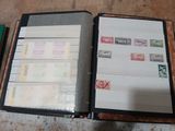 a binder that has a lot of stamps on it