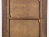 an old wooden picture frame with two small wooden shelves on the bottom