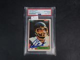 a close up of a baseball card on a table