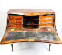 Secrétaire à abattant d'époque Louis XV en bois de placage s… (photo 3)