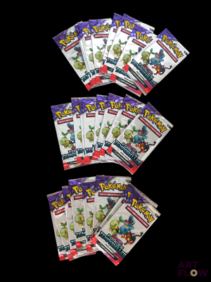a lot of pokemon cards on a black background