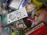 a pile of assorted items in a plastic bag