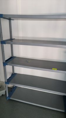 a shelf that has a bunch of shelves on it