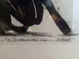 an image of a black and white drawing of a person on a skateboard