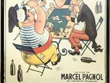 poster of a group of people sitting around a table with drinks