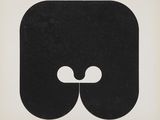 une image représentant une affiche en noir et blanc avec deux cercles blancs