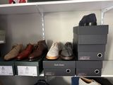 de nombreuses paires de chaussures sur une étagère dans un placard