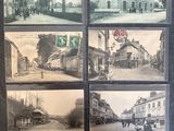 une vieille photo en noir et blanc représentant un tas de vieilles photos