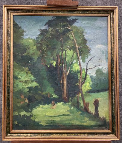 Albert MOREAU « Paysage Limousin » - Huile sur toile. Signée en b...