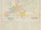 une vieille carte de l'Europe indiquant les noms des principaux pays