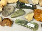 a lot of rocks that are sitting on a table