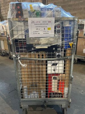 a cart with a lot of items in it