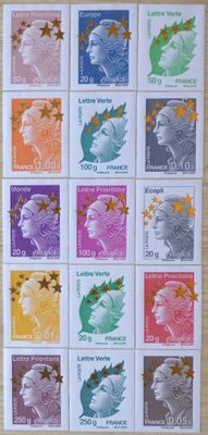 France : Marianne de Beaujard Phil@poste, les 15 Valeurs, XX…