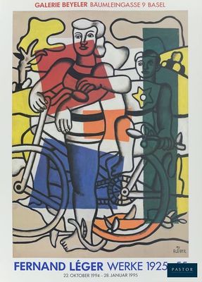 une image représentant un tableau où l'on voit un homme à vélo