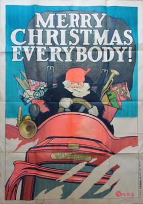 Affiche « Joyeux Noël à tous » datant du début du XXe siècle