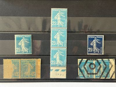 une photo d'une collection de timbres dans une vitrine
